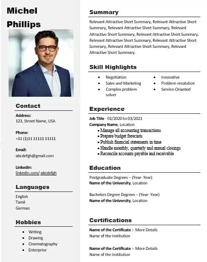 Free Download Professional CV-Resume Templates-by-thefactspk.com_